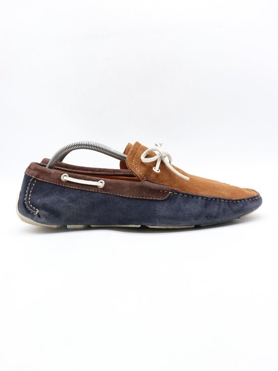 Magnanni Driving Bow Loafers Men\'s Size 11 M Blue Brown Classic Suede Shoes main image 8